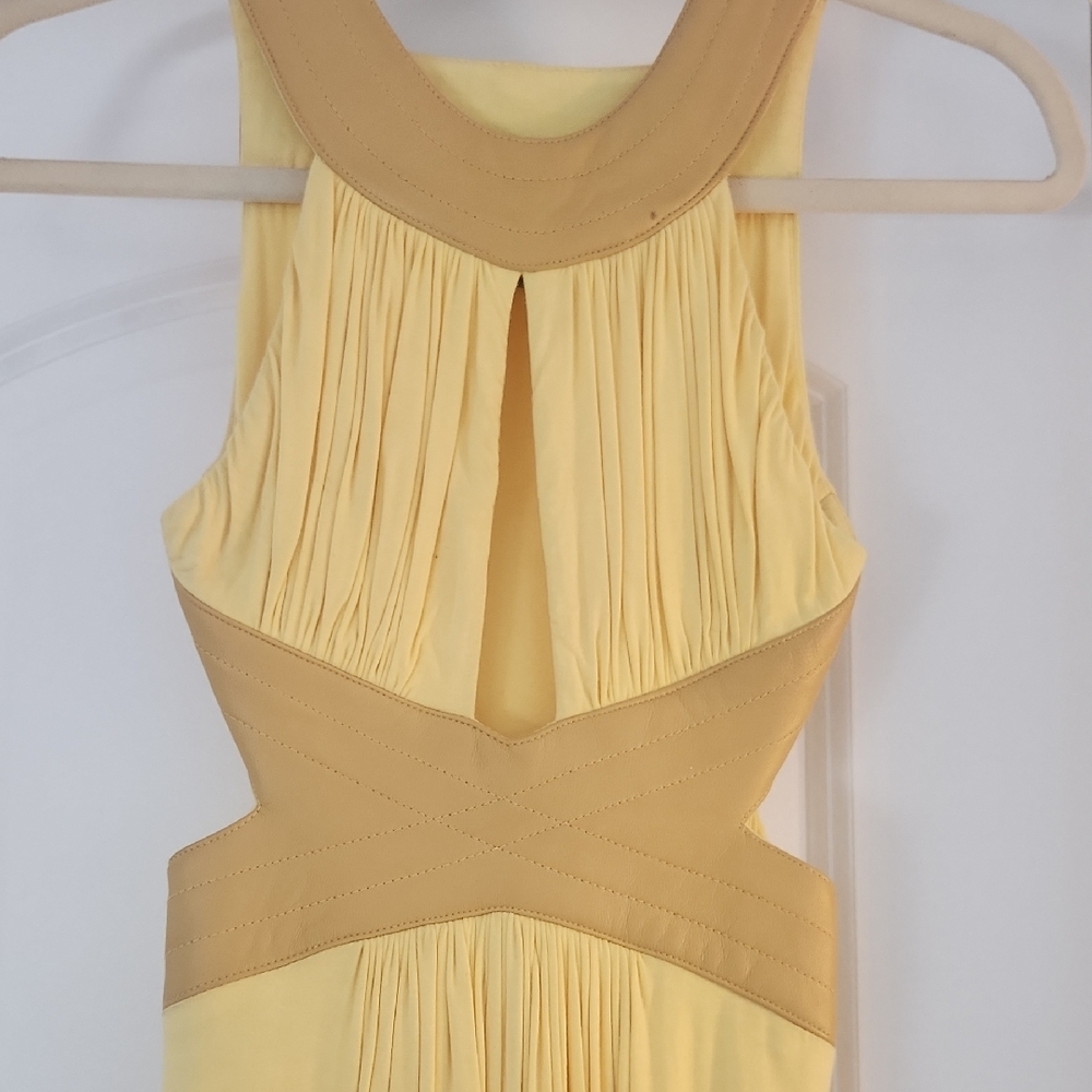 Sky Pastel Yellow Cutout Mini Dress - Picture 2 of 5